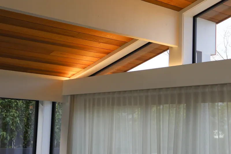 Cedar ceiling, Lake House