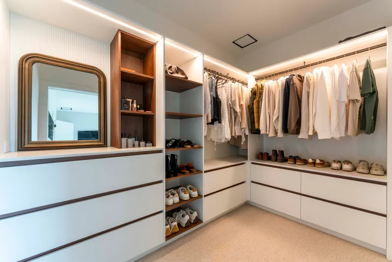 Integrated wardrobe lighting, Cedar Gables